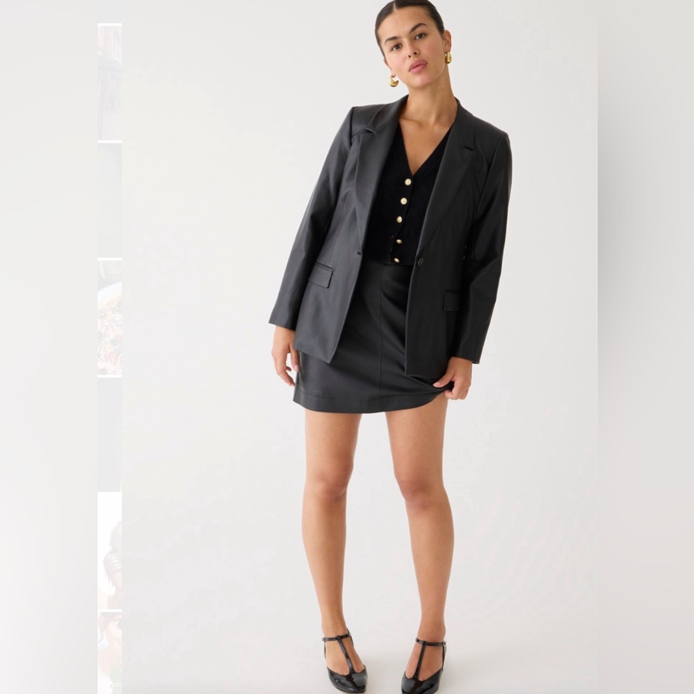 J.Crew Willa blazer in faux leather